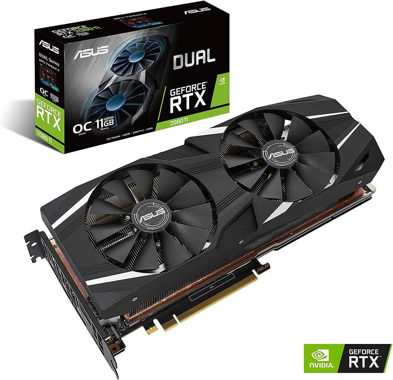 Asus Dual GEFORCE RTX 2080TI 11gb Super OC Edition - كرت الشاشة